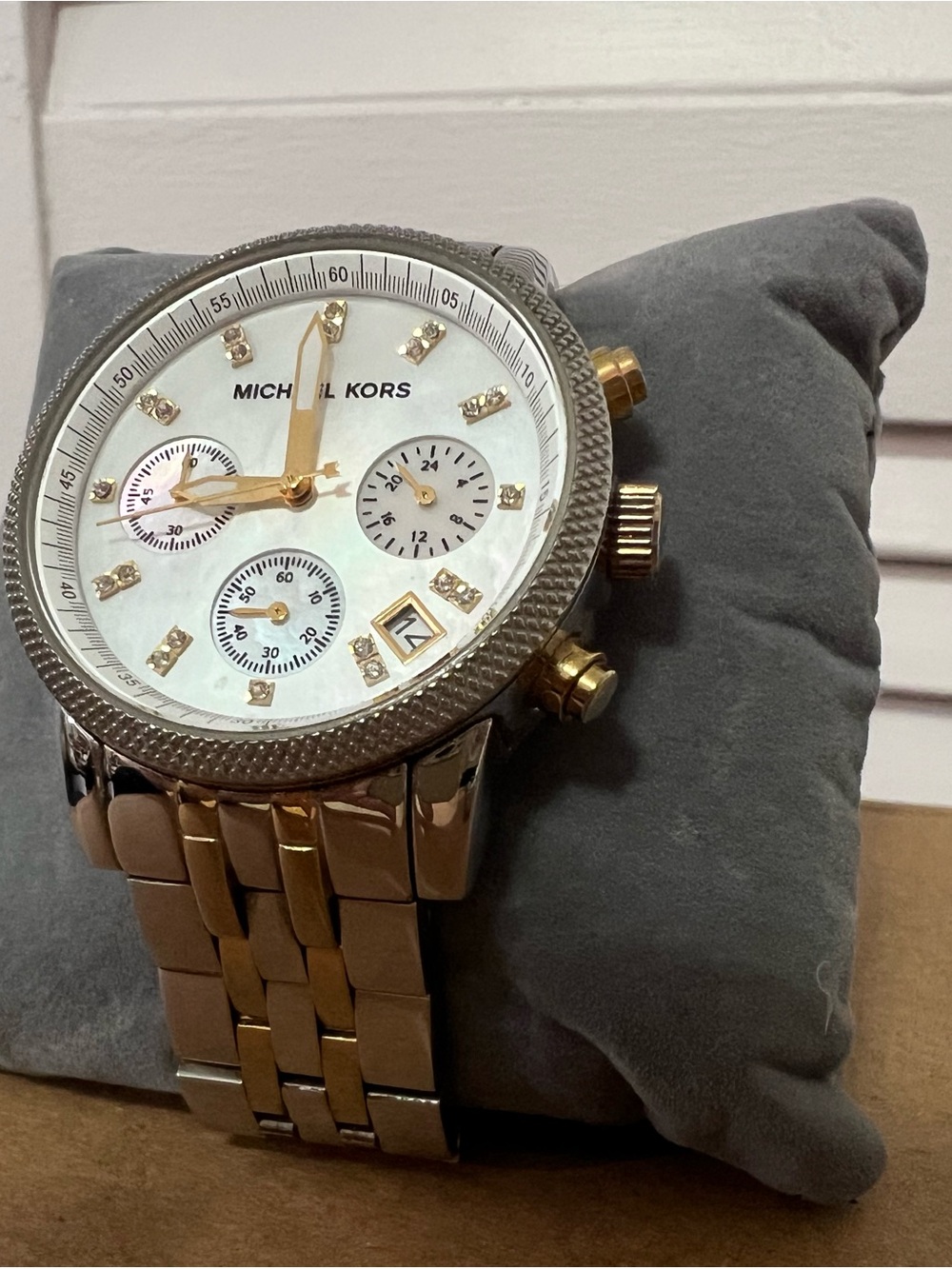 Michael Kors Two-Tone Chronograph Watch - Gold & Silver - Picture 4 of 8